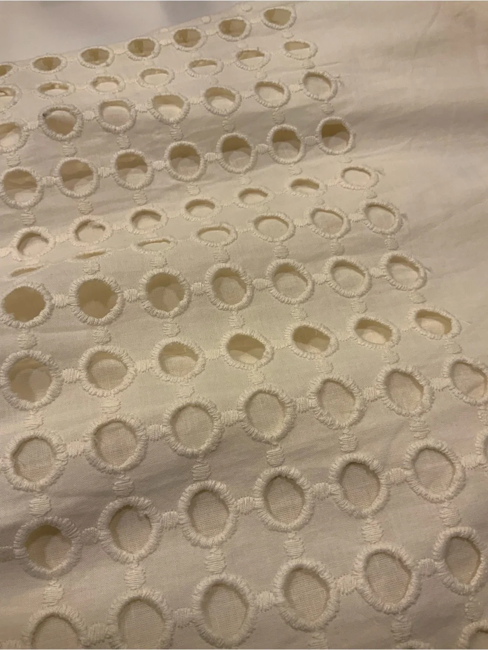 Jennifer n Grace Cream Eyelet Maxi Skirt with Elastic Waist
